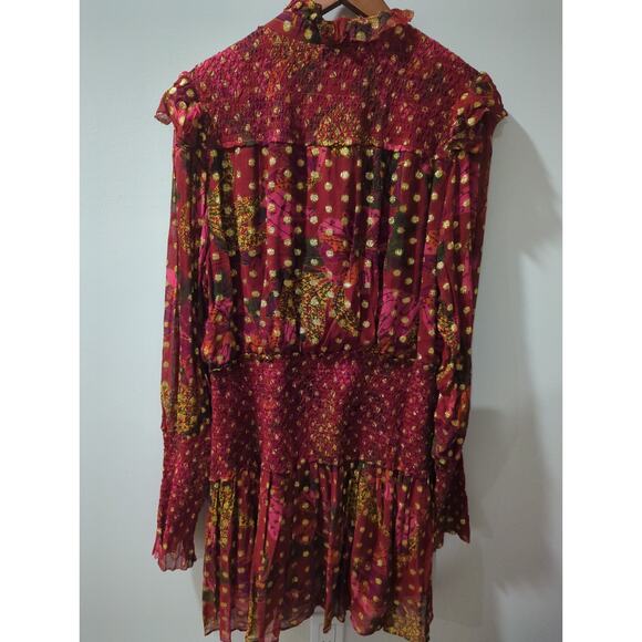 Farm Rio Banana Flowers Shirred Mini Dress - Picture 9 of 9